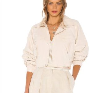 L’ACADEMIE BOMBER JACKET IN BEIGE